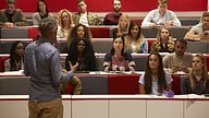 A professor delivering a lecture