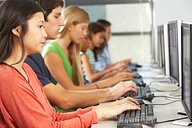 Students working in classroom